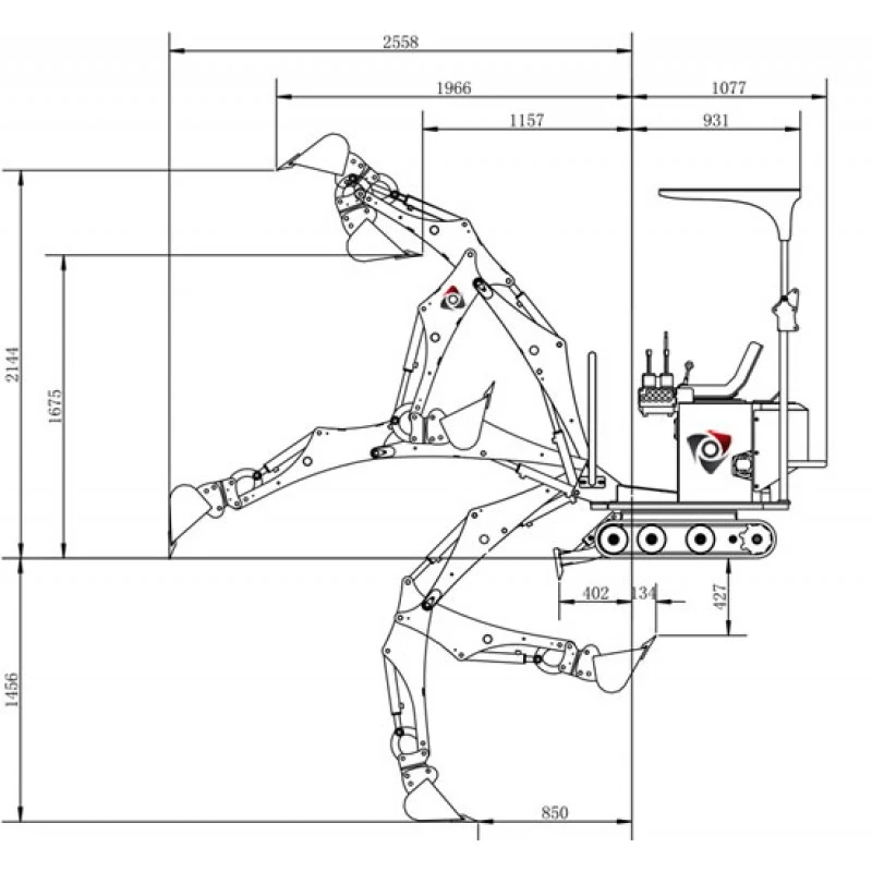 Jansen Minikraan MB-1000 Complete Set, Benzine 4 Jansen Minikraan MB-1000 Complete Set, Benzine - Afbeelding 2